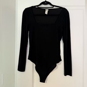 H&M Black Long Sleeve Bodysuit